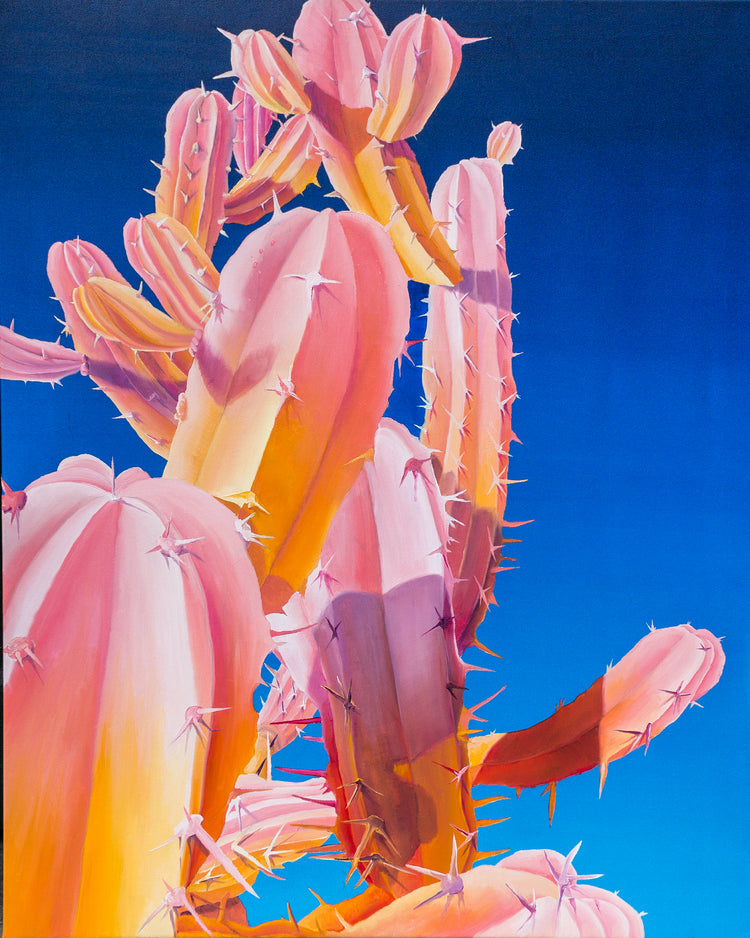 
Warm Soul (Orange on Blue) by Dominic Virtosu: original work, 100x80cm / 39.3x31.4 in, oil and resin glazing on canvas, 2020, private collection
