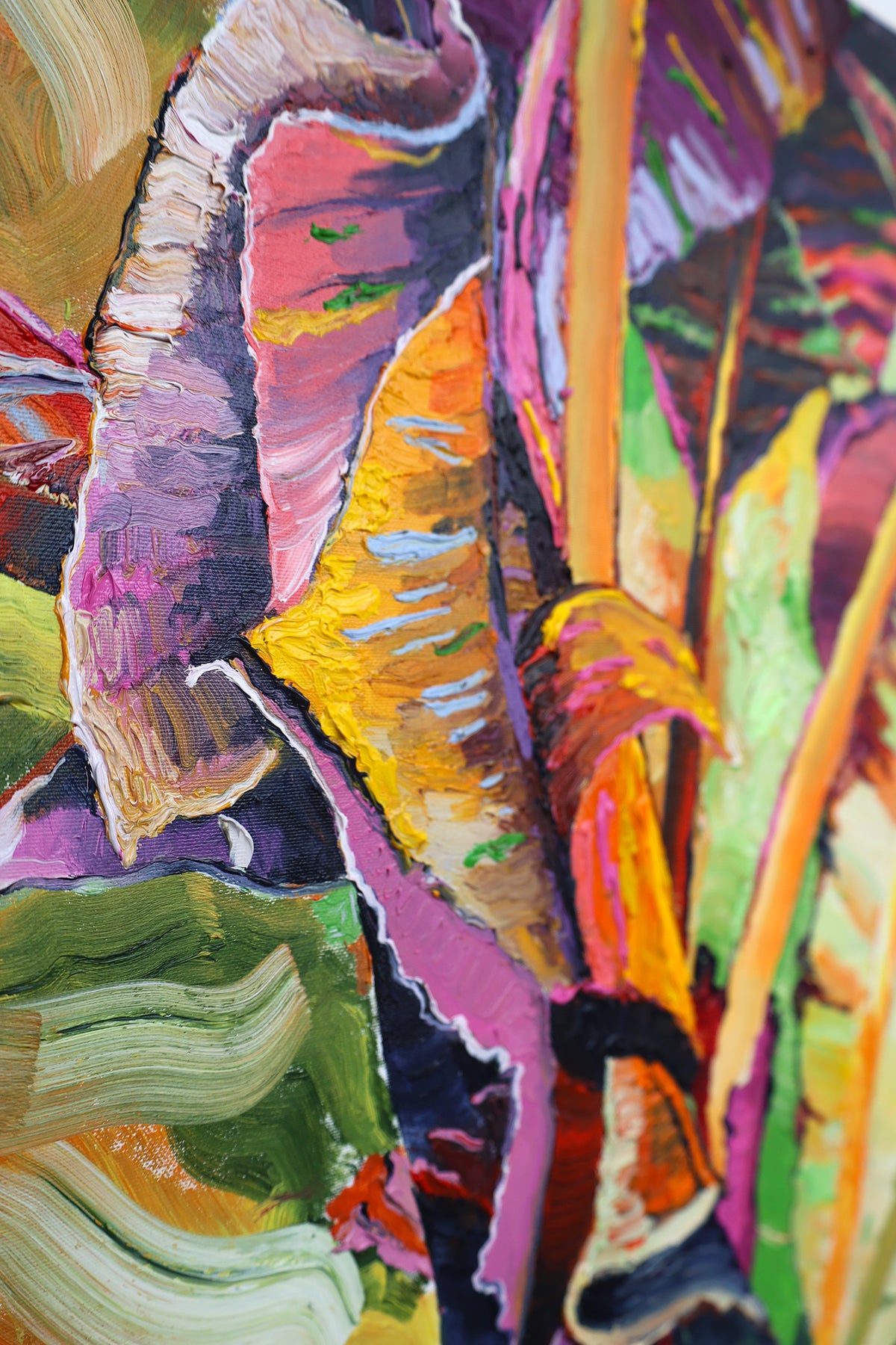 
Living the Dream by Dominic Virtosu: original work, 60x60 cm / 23.62x23.62 in, oil and spray paint on canvas, 2022 (view 4)