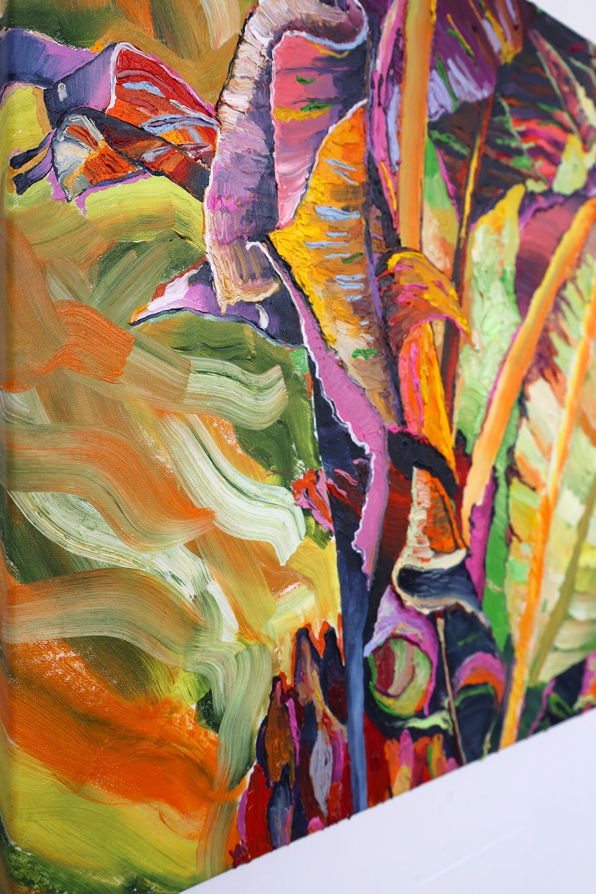 
Living the Dream by Dominic Virtosu: original work, 60x60 cm / 23.62x23.62 in, oil and spray paint on canvas, 2022 (view 7)