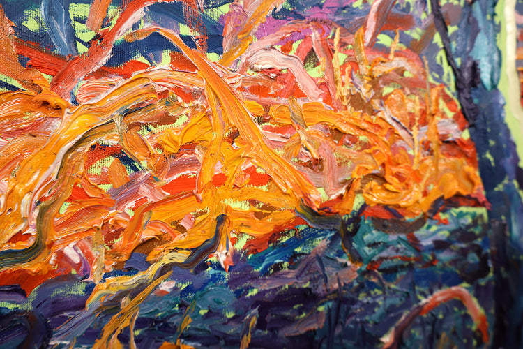 
Early Spring by Dominic Virtosu: original work, 150x130cm / 59.06x51.18 in, oil and spray paints on canvas, 2022 (view 12)