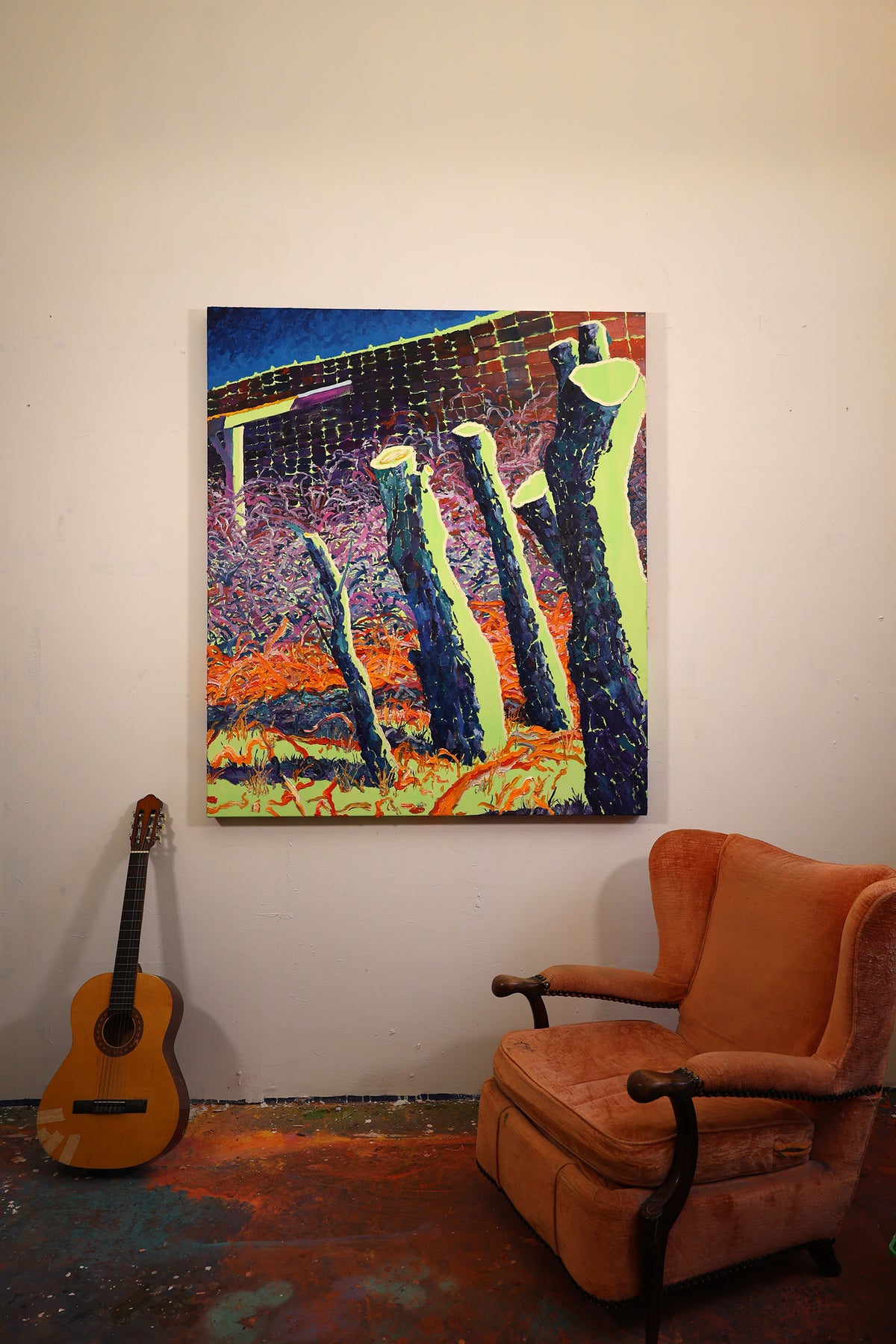 
Early Spring by Dominic Virtosu: original work, 150x130cm / 59.06x51.18 in, oil and spray paints on canvas, 2022 (view 7)