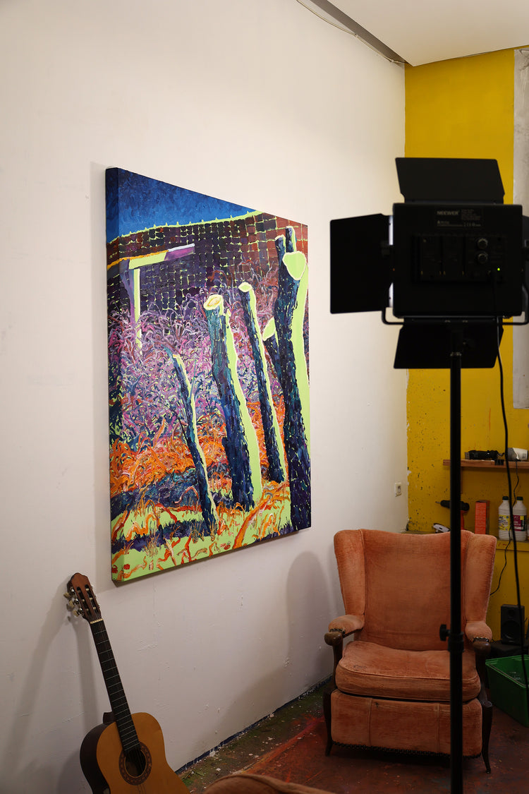 
Early Spring by Dominic Virtosu: original work, 150x130cm / 59.06x51.18 in, oil and spray paints on canvas, 2022 (view 14)