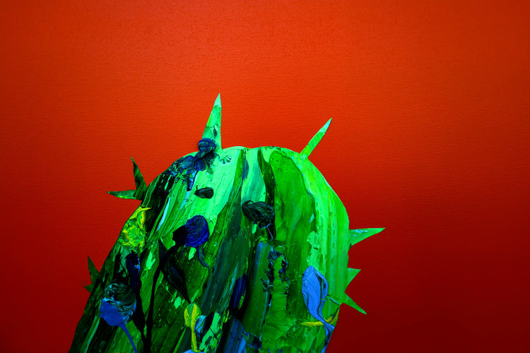 
Green Giant by Dominic Virtosu: original work, 180x150cm / 70.8x59.5 in, oil and spray paint on canvas, 2022 (view 2)