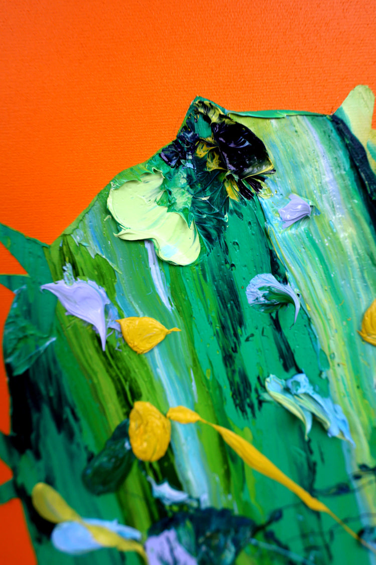 
Green Giant by Dominic Virtosu: original work, 180x150cm / 70.8x59.5 in, oil and spray paint on canvas, 2022 (view 14)