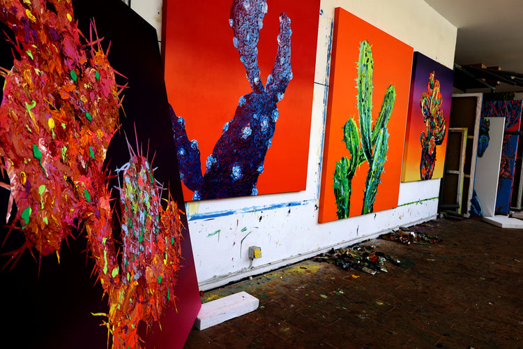 
Green Giant by Dominic Virtosu: original work, 180x150cm / 70.8x59.5 in, oil and spray paint on canvas, 2022 (view 16)