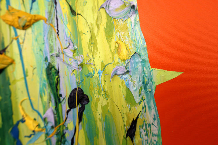
Green Giant by Dominic Virtosu: original work, 180x150cm / 70.8x59.5 in, oil and spray paint on canvas, 2022 (view 6)