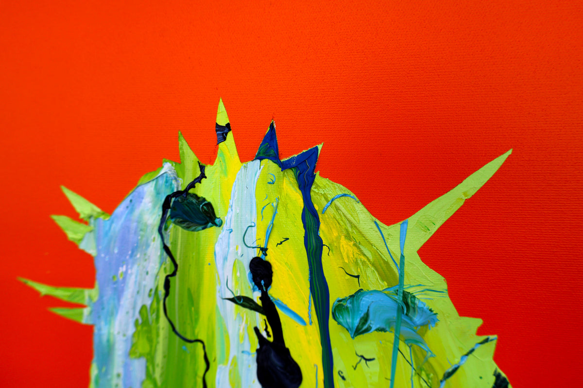 
Green Giant by Dominic Virtosu: original work, 180x150cm / 70.8x59.5 in, oil and spray paint on canvas, 2022 (view 7)