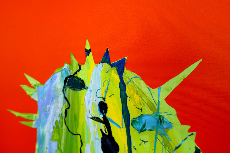 
Green Giant by Dominic Virtosu: original work, 180x150cm / 70.8x59.5 in, oil and spray paint on canvas, 2022 (view 7)
