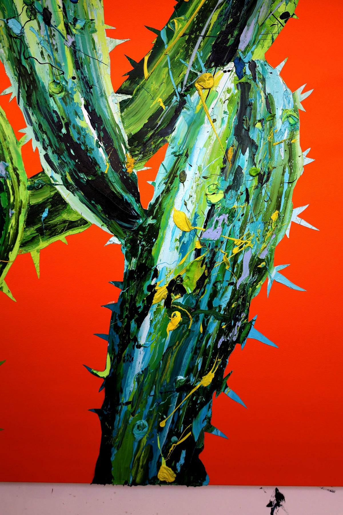 
Green Giant by Dominic Virtosu: original work, 180x150cm / 70.8x59.5 in, oil and spray paint on canvas, 2022 (view 10)