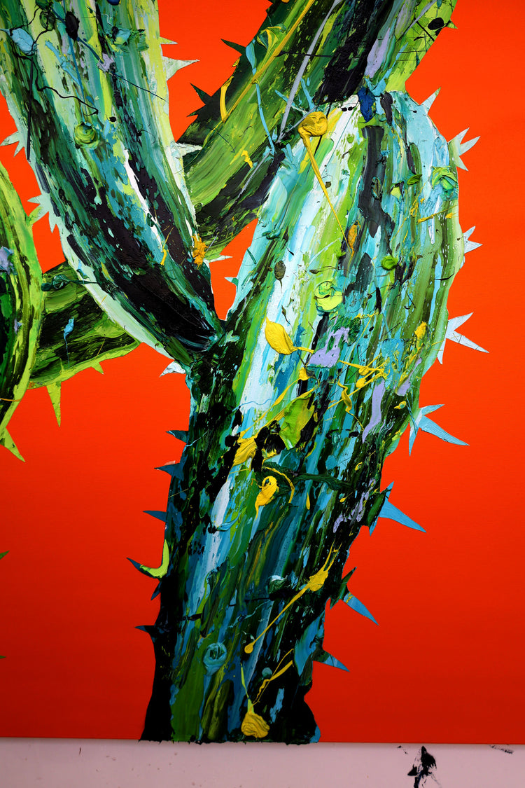 
Green Giant by Dominic Virtosu: original work, 180x150cm / 70.8x59.5 in, oil and spray paint on canvas, 2022 (view 10)