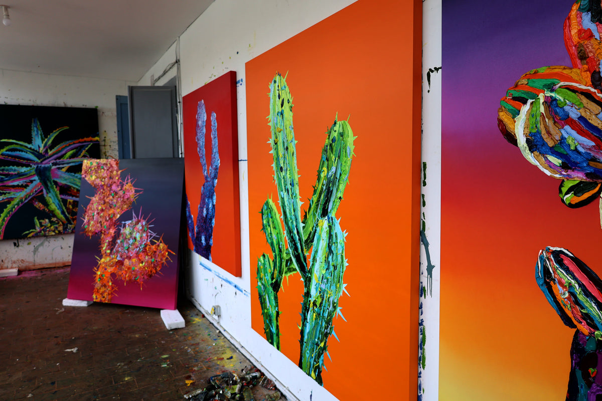 
Green Giant by Dominic Virtosu: original work, 180x150cm / 70.8x59.5 in, oil and spray paint on canvas, 2022 (view 18)