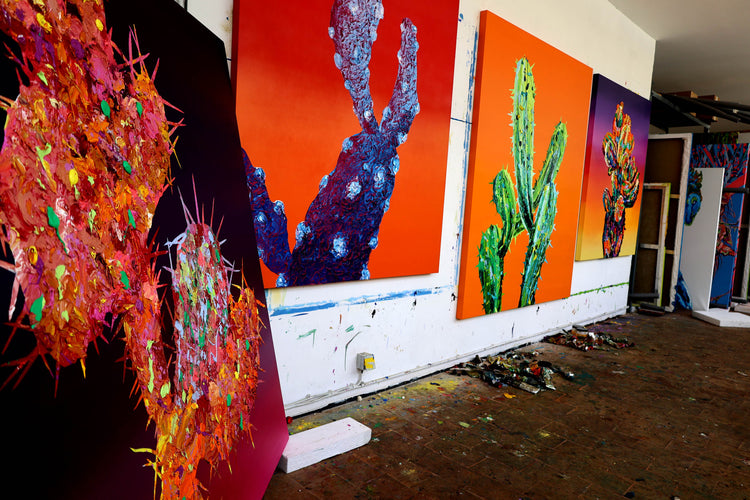 
Green Giant by Dominic Virtosu: original work, 180x150cm / 70.8x59.5 in, oil and spray paint on canvas, 2022 (view 19)