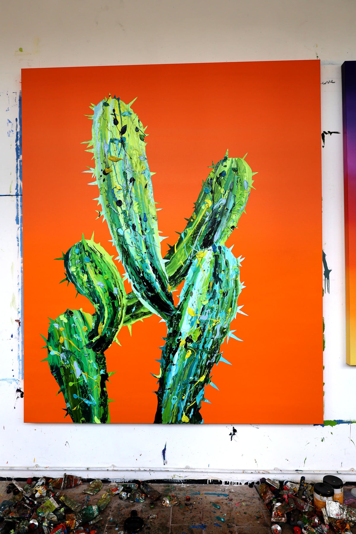 
Green Giant by Dominic Virtosu: original work, 180x150cm / 70.8x59.5 in, oil and spray paint on canvas, 2022 (view 17)