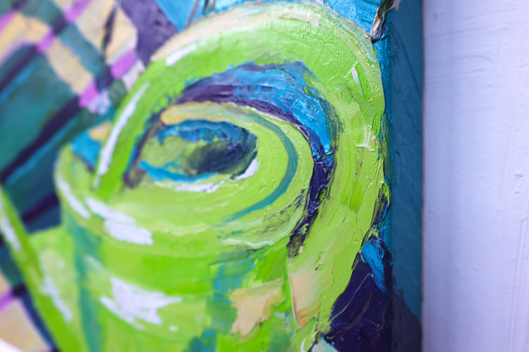 
Long Shadows by Dominic Virtosu: original work, 60x60 cm / 23.62x23.62 in, oil and spray paint on canvas, 2022 (view 17)