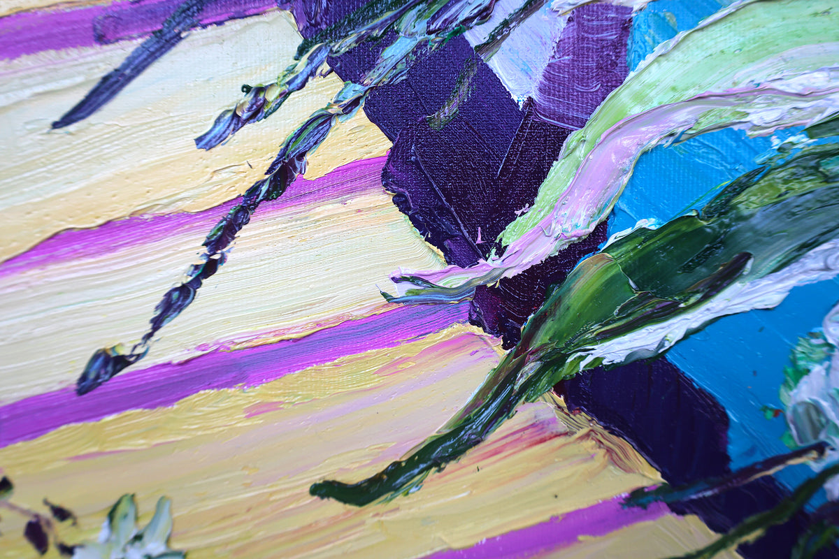
Long Shadows by Dominic Virtosu: original work, 60x60 cm / 23.62x23.62 in, oil and spray paint on canvas, 2022 (view 13)