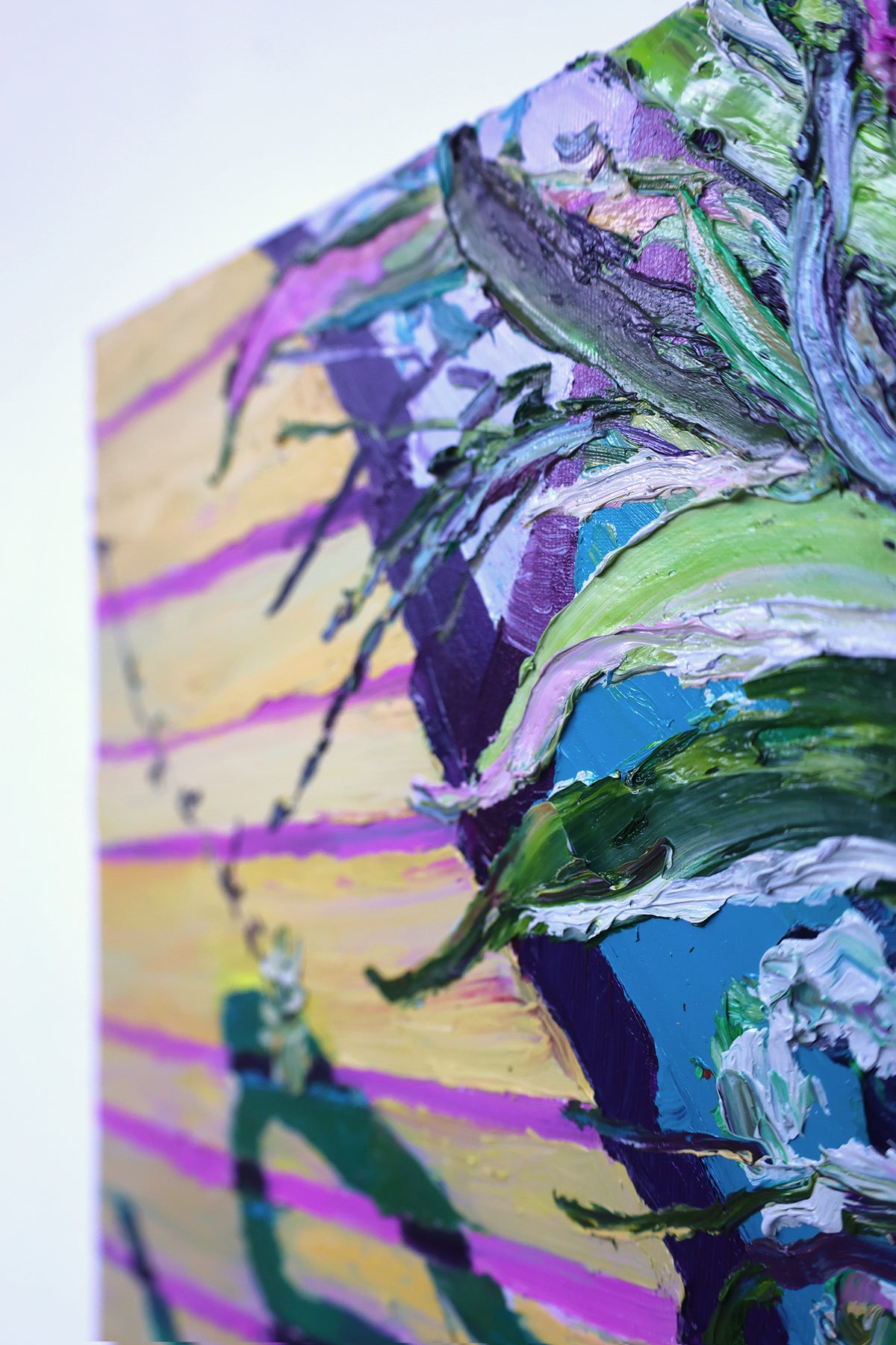 
Long Shadows by Dominic Virtosu: original work, 60x60 cm / 23.62x23.62 in, oil and spray paint on canvas, 2022 (view 12)