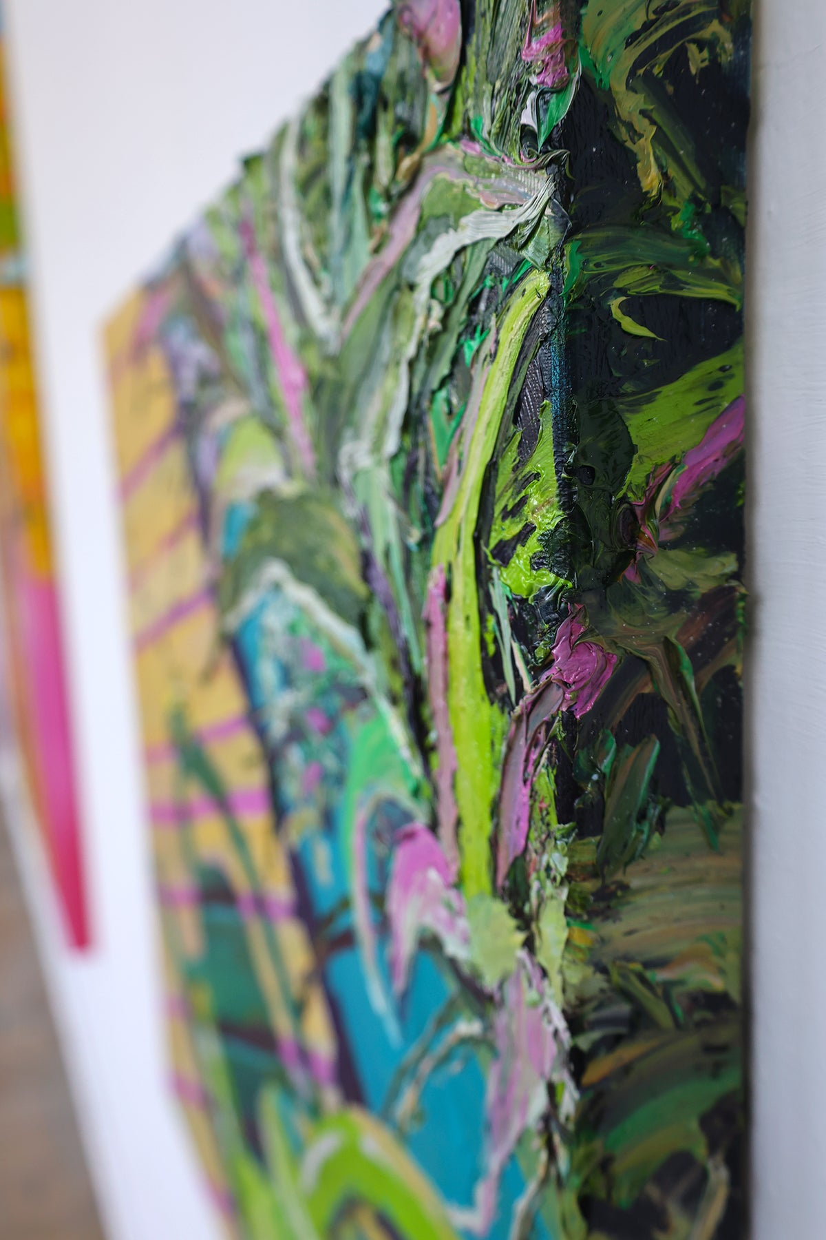 
Long Shadows by Dominic Virtosu: original work, 60x60 cm / 23.62x23.62 in, oil and spray paint on canvas, 2022 (view 9)