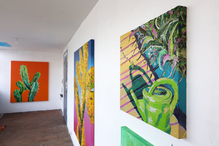 
Long Shadows by Dominic Virtosu: original work, 60x60 cm / 23.62x23.62 in, oil and spray paint on canvas, 2022 (view 7)