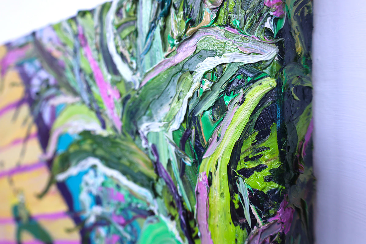
Long Shadows by Dominic Virtosu: original work, 60x60 cm / 23.62x23.62 in, oil and spray paint on canvas, 2022 (view 3)