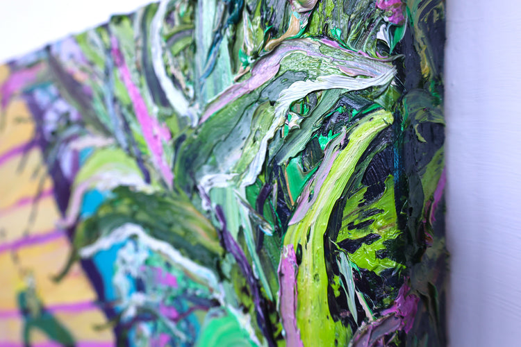 
Long Shadows by Dominic Virtosu: original work, 60x60 cm / 23.62x23.62 in, oil and spray paint on canvas, 2022 (view 3)