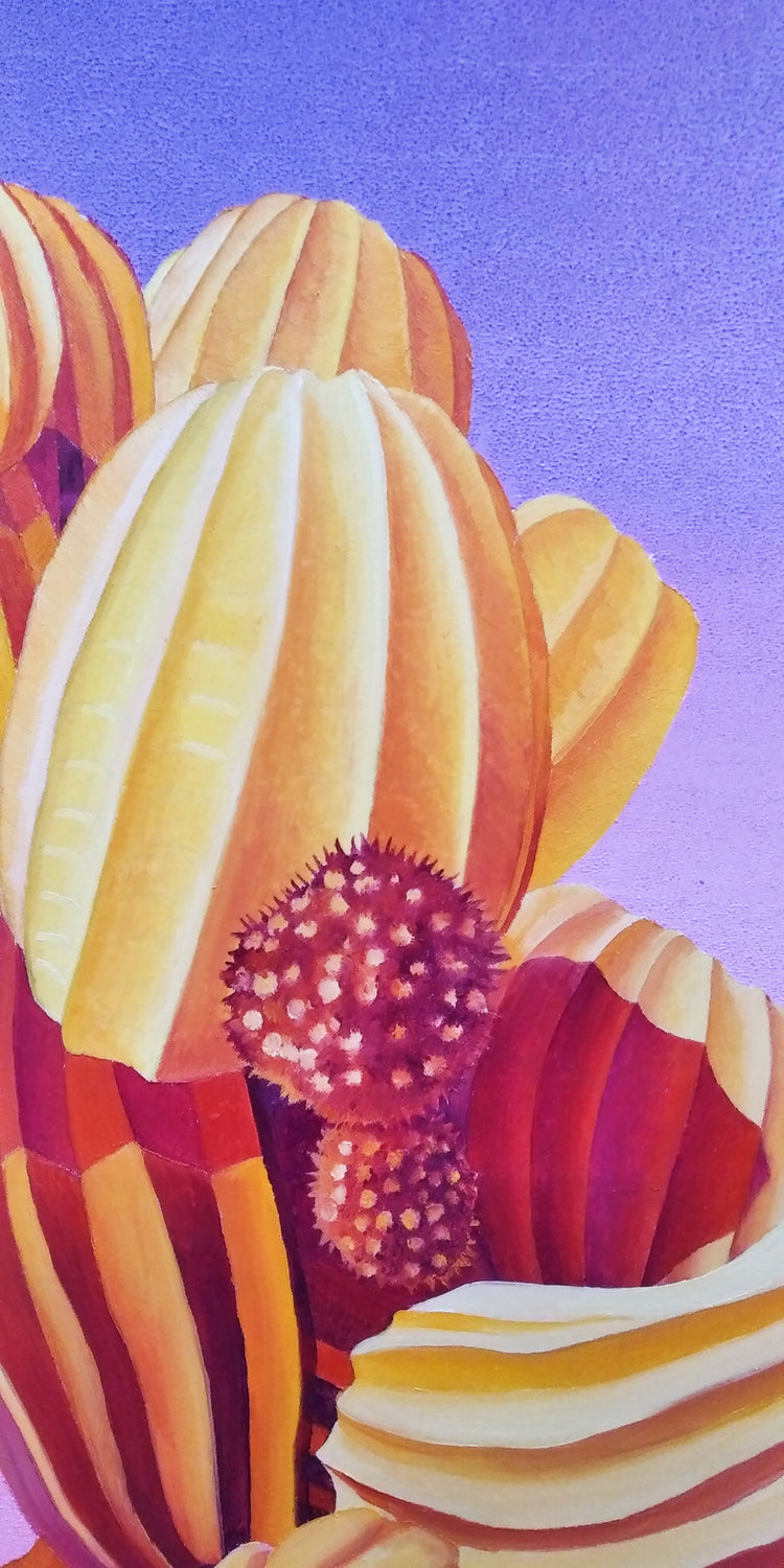
Orange Sunset Cactus by Dominic Virtosu: original work, 100x80cm / 39.37x31.49 in, oil on canvas, 2021 (view 4)