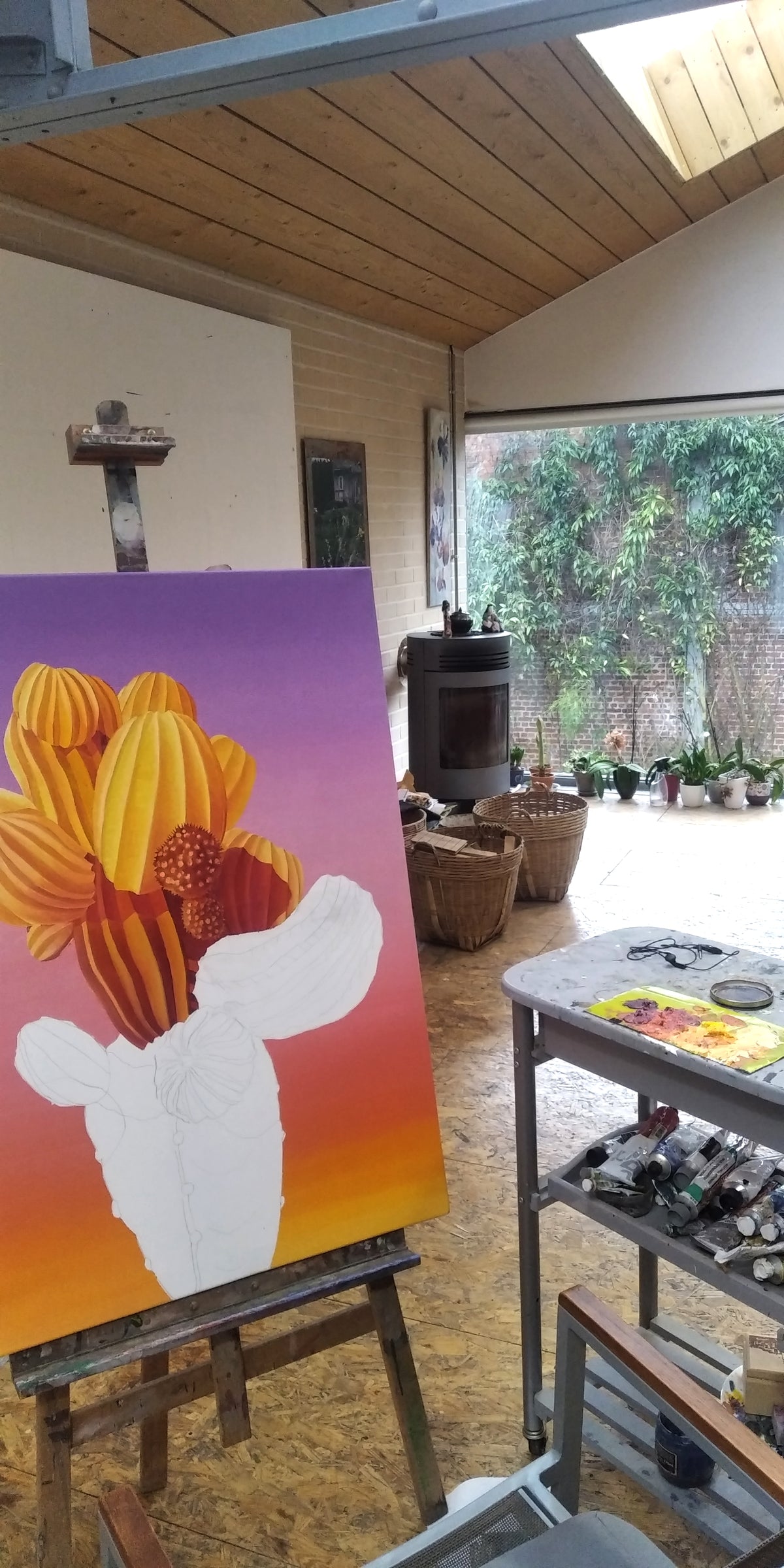 
Orange Sunset Cactus by Dominic Virtosu: original work, 100x80cm / 39.37x31.49 in, oil on canvas, 2021 (view 8)