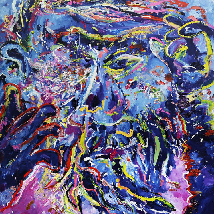 Expression de soi en bleu