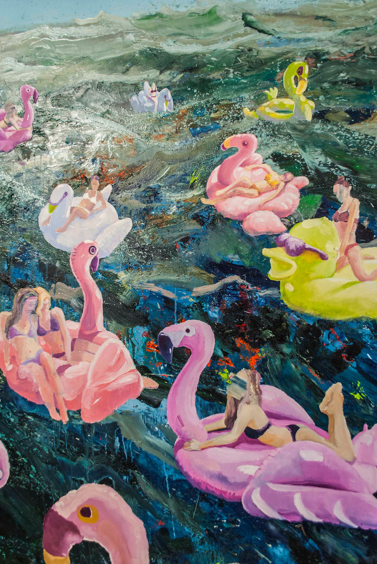 
Social Distancing by Dominic Virtosu: original work, 205x280cm, oil on canvas, 2021 (view 3)