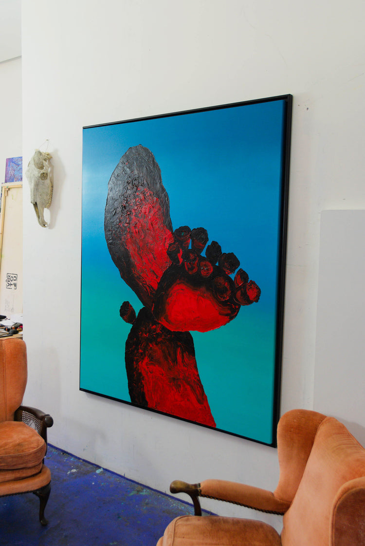 
Tormented Soul by Dominic Virtosu: original work, 180x150cm / 70.8x59.5 in, oil and spray paint on canvas, 2021 (view 2)